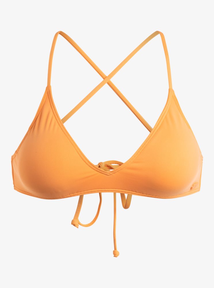 Orange Women's Roxy Beach Classics Triangle Bikini Tops | USA DQUW-26354