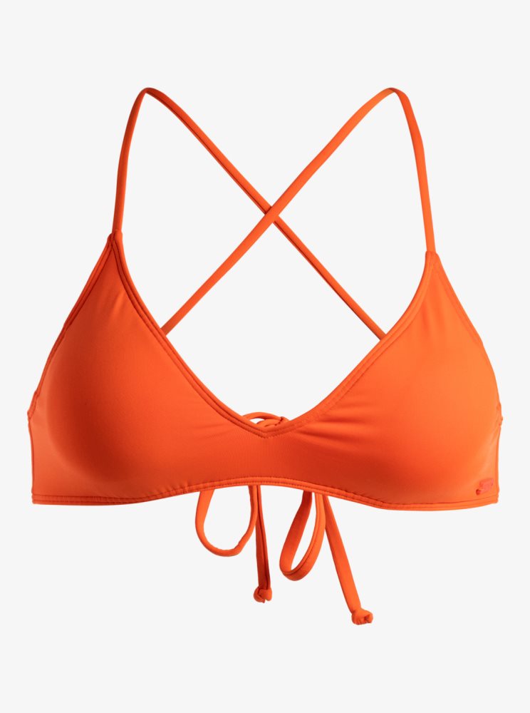 Orange Women's Roxy Beach Classics Triangle Bikini Tops | USA YIPK-30172