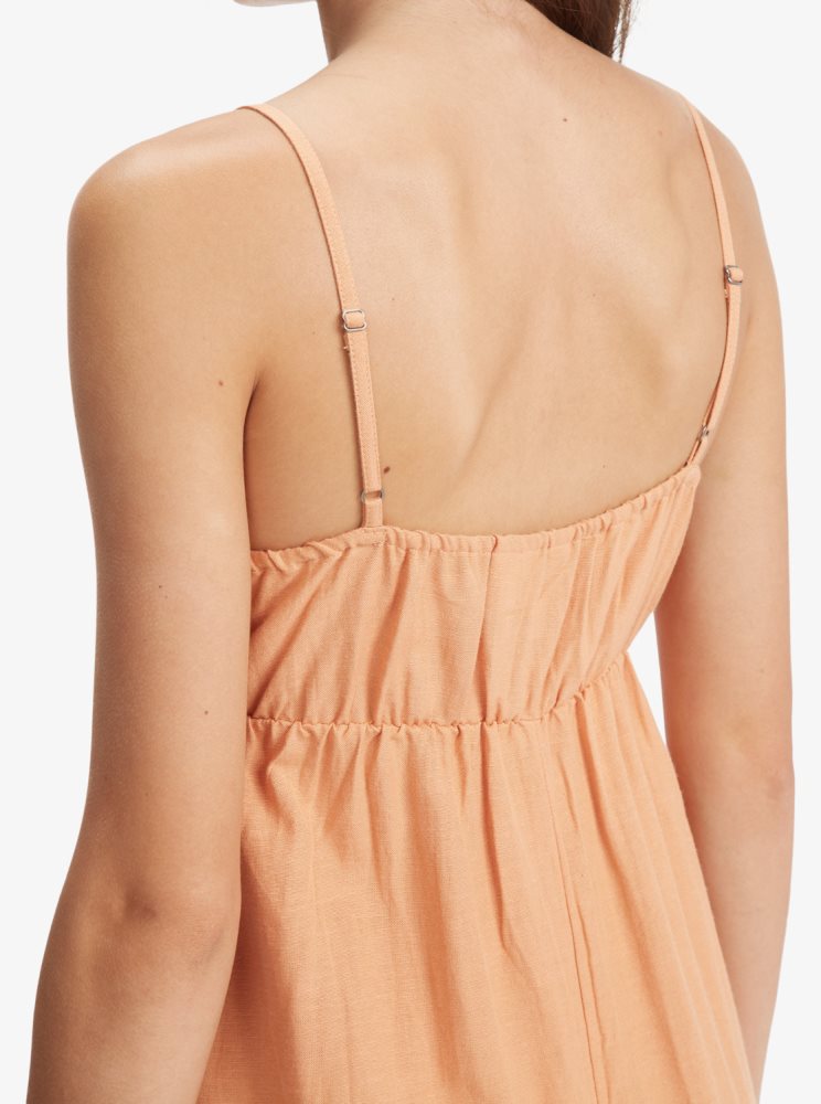 Orange Women's Roxy Bittersweet Step Midi Dress | USA WFIO-28759