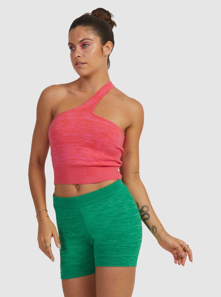 Orange Women's Roxy Bold As Love Knitted Crop Tops | USA FMQG-03285