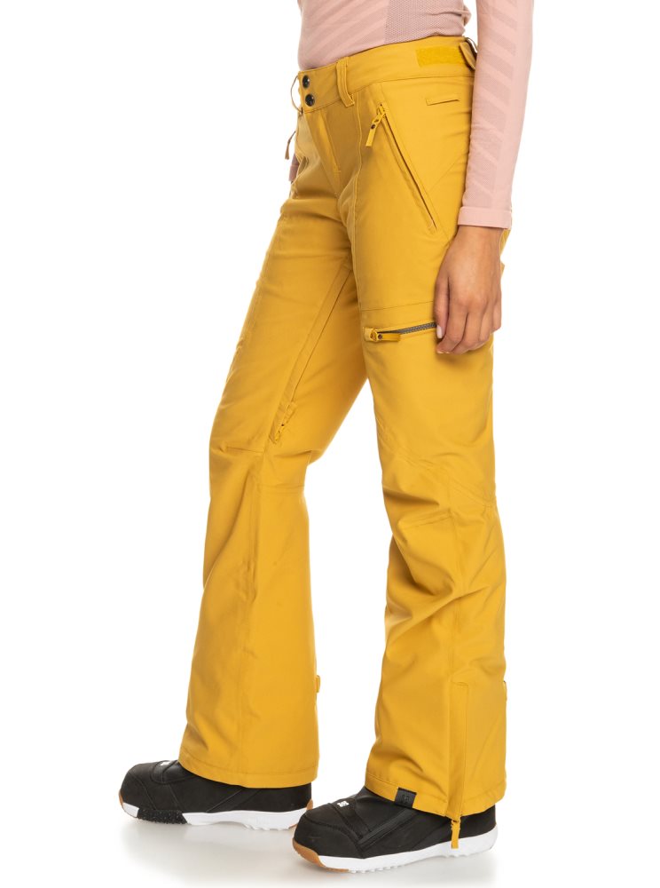 Orange Women's Roxy Cabin Slim Fit Snow Pants | USA MQYI-38547