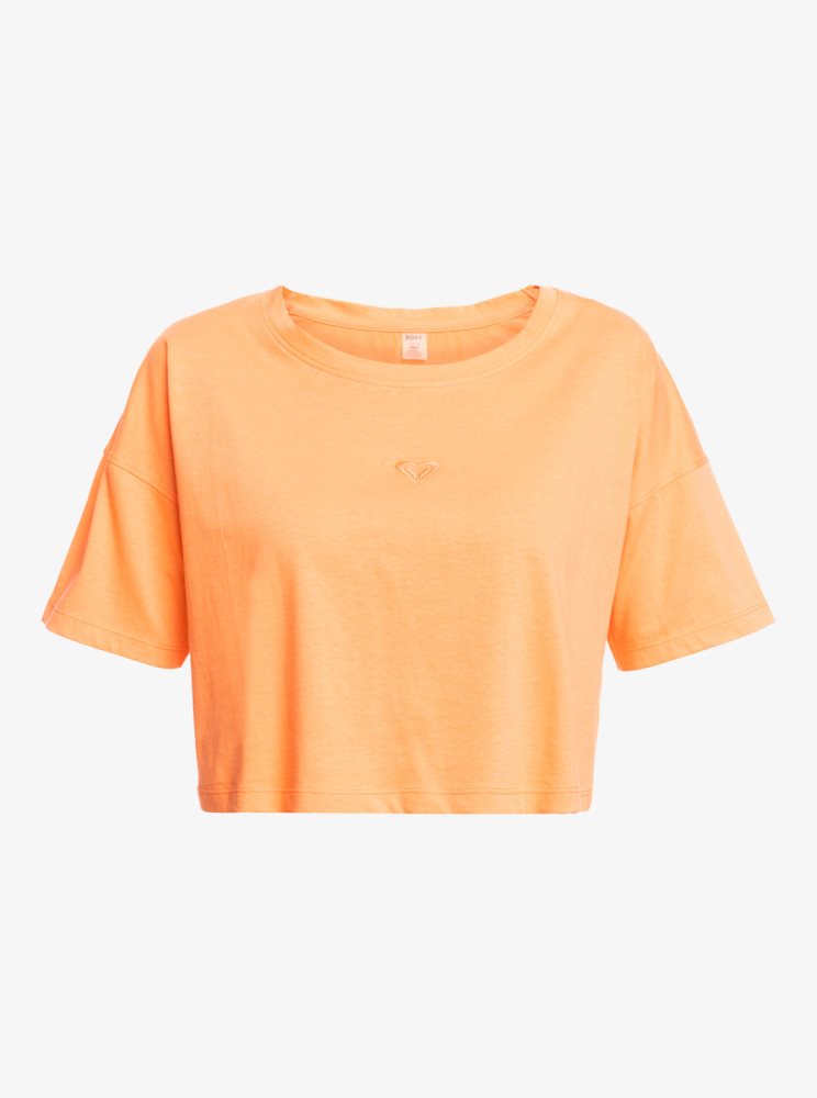 Orange Women's Roxy Essential Sports T Shirts | USA YOJF-96053