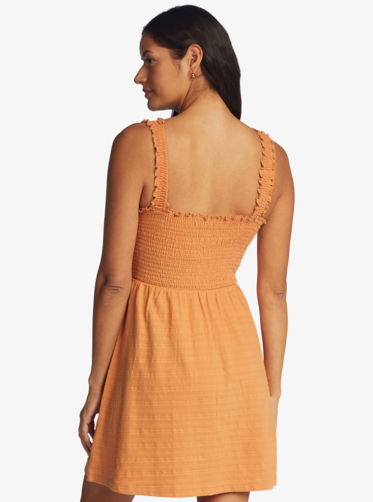 Orange Women's Roxy Hanging 10 Knit Off-The-Shoulder Dress | USA AJKU-08576