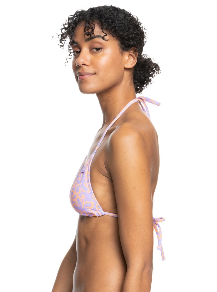 Orange Women's Roxy Hawaiian Heat Elongated Triangle Bikini Tops | USA KHCO-46870