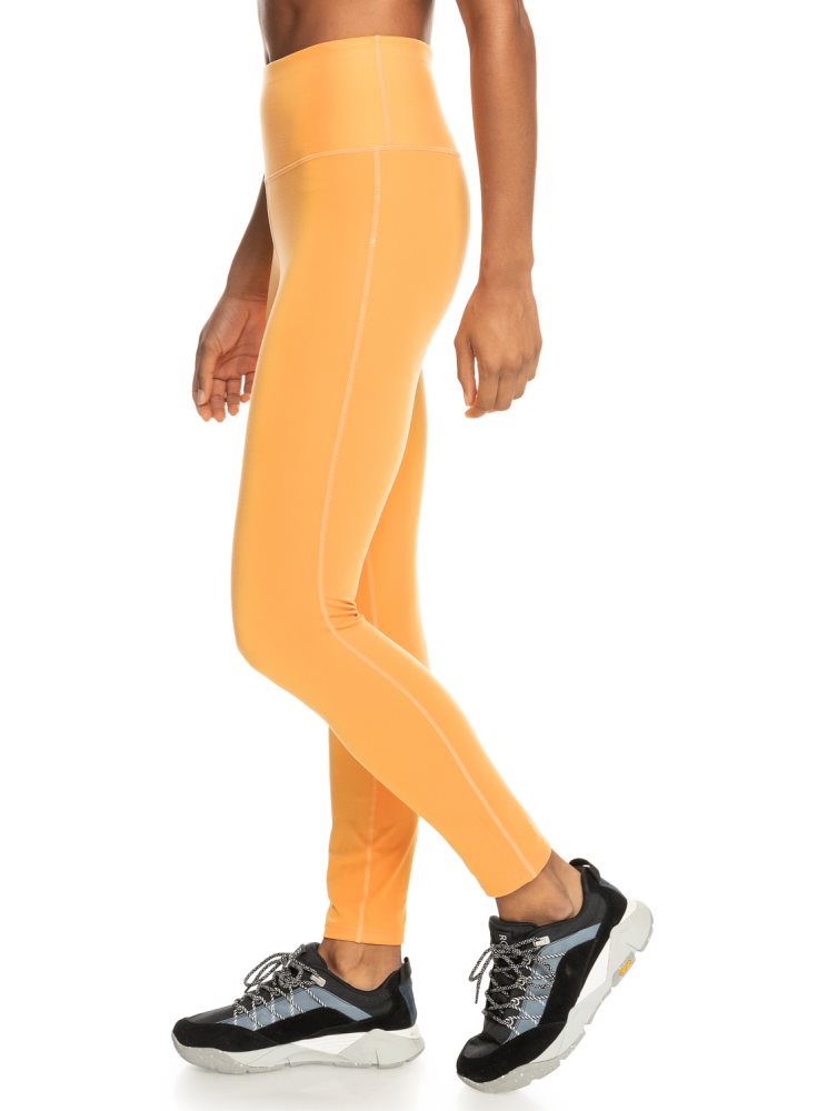 Orange Women's Roxy Heart Into It Technical Leggings | USA ZCTV-76893