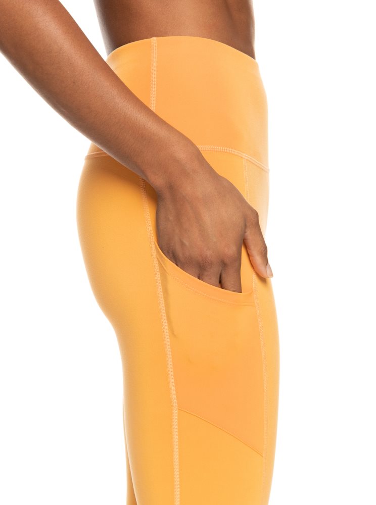 Orange Women's Roxy Heart Into It Technical Leggings | USA ZCTV-76893