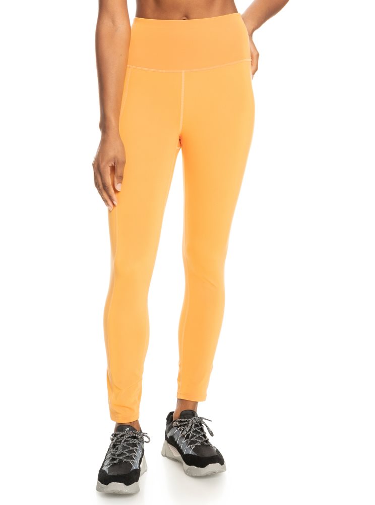 Orange Women\'s Roxy Heart Into It Technical Leggings | USA ZCTV-76893