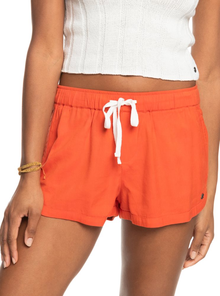 Orange Women\'s Roxy New Impossible Love Elasticized Shorts | USA DIMA-78390