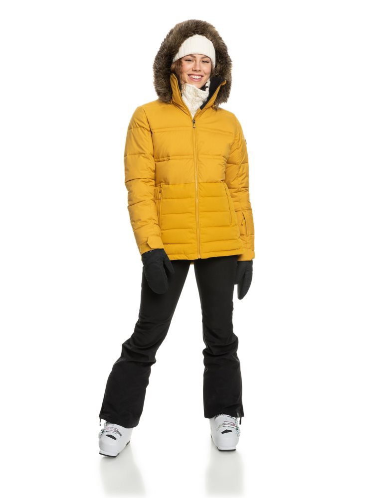 Orange Women's Roxy Quinn Insulated Ski Jackets | USA MJWI-21645