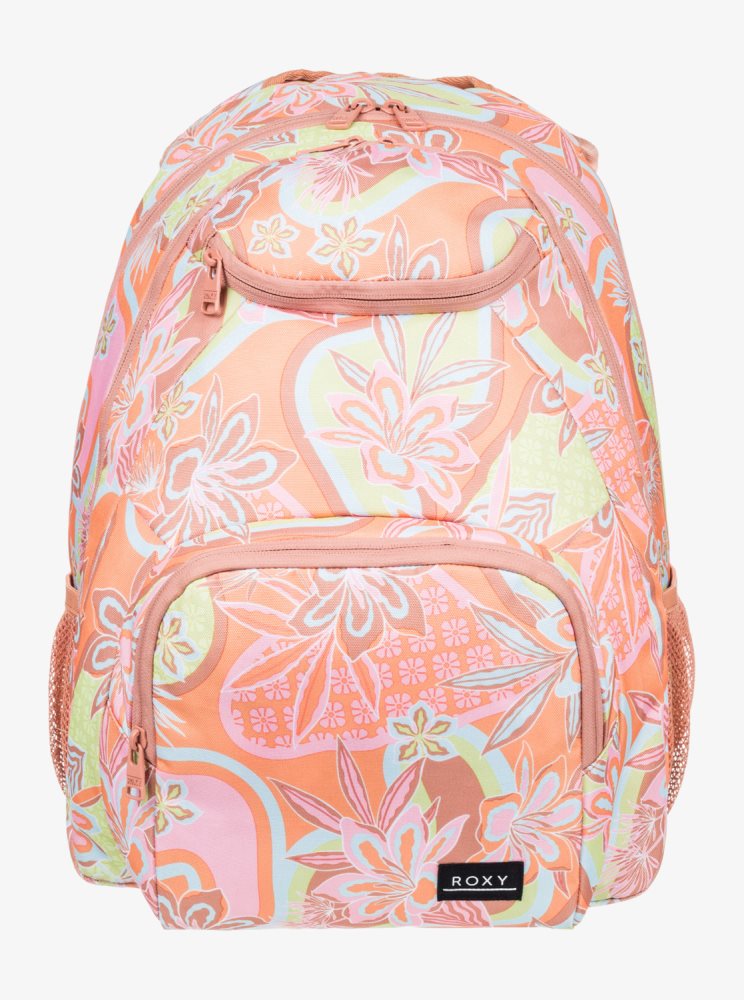 Orange Women\'s Roxy Shadow Swell Printed 24L Medium Backpacks | USA FNBM-93028