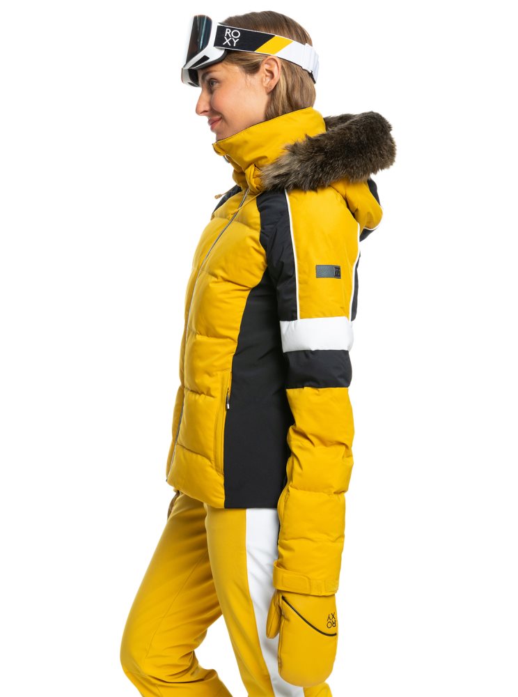 Orange Women's Roxy Snow Blizzard Insulated Ski Jackets | USA LDZR-93561