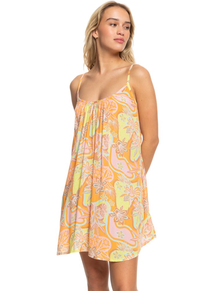 Orange Women\'s Roxy Summer Adventures Beach Dress | USA CRLG-97203