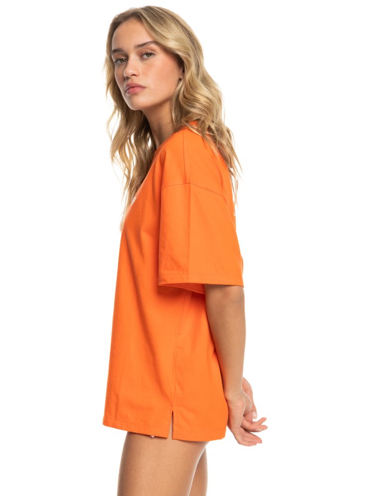 Orange Women's Roxy Surf.Kind.Kate. Oversized T Shirts | USA QEHW-57286