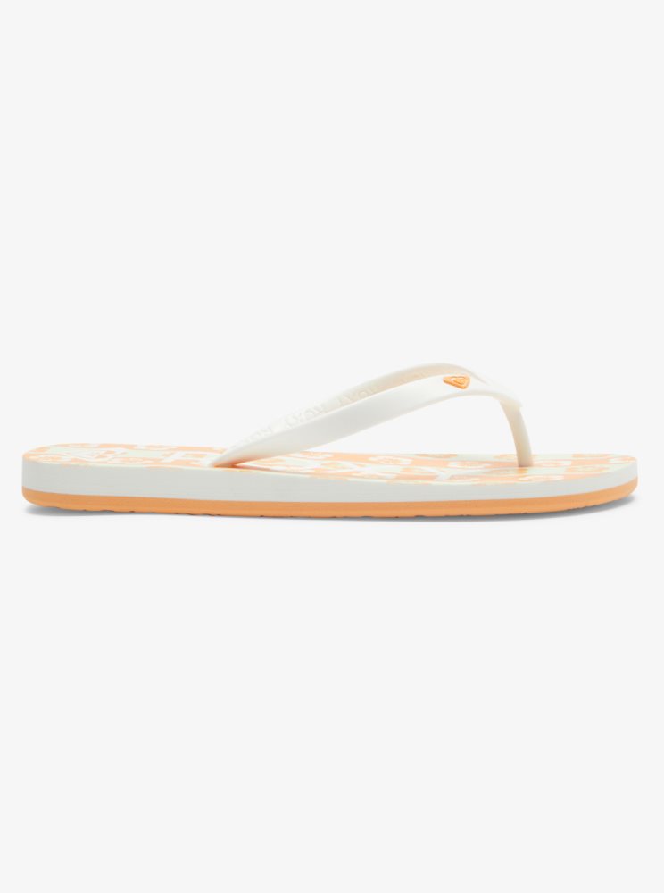 Orange Women's Roxy Tahiti Flip Flops | USA STCE-72506