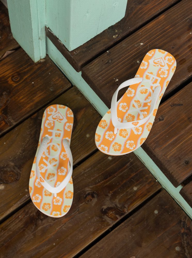 Orange Women\'s Roxy Tahiti Flip Flops | USA STCE-72506