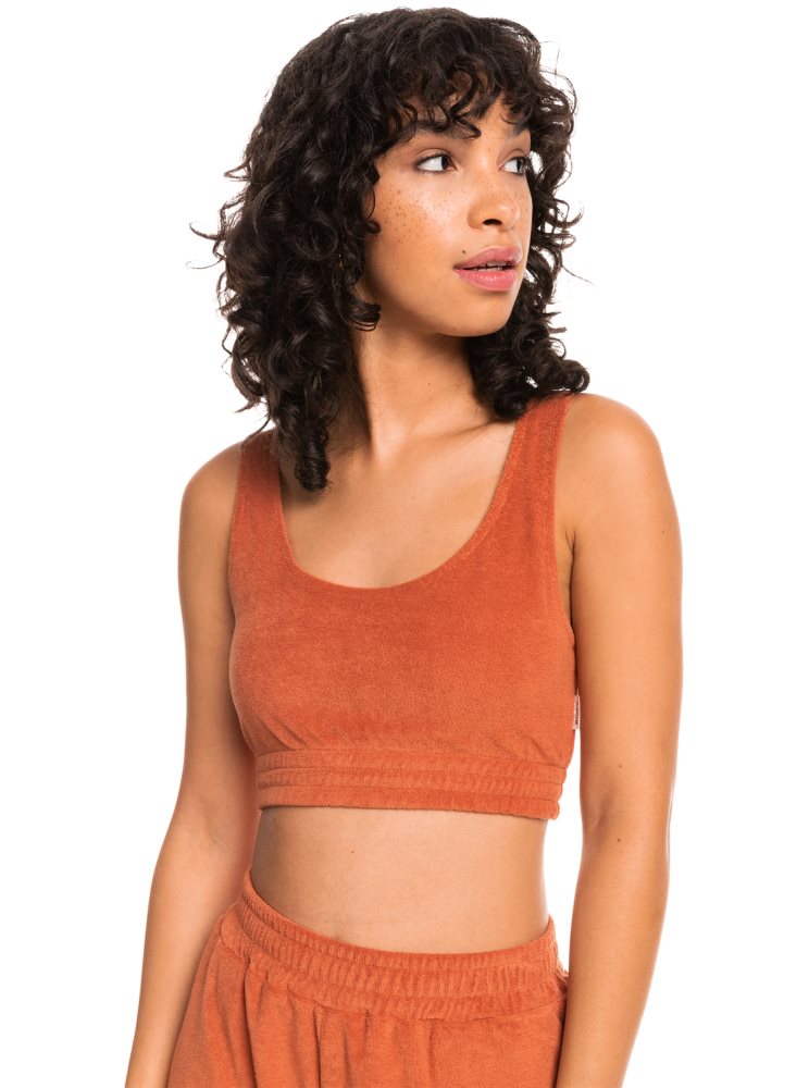 Orange Women's Roxy Threes Company Organic Cami Bralette Tanks | USA DWZR-37451