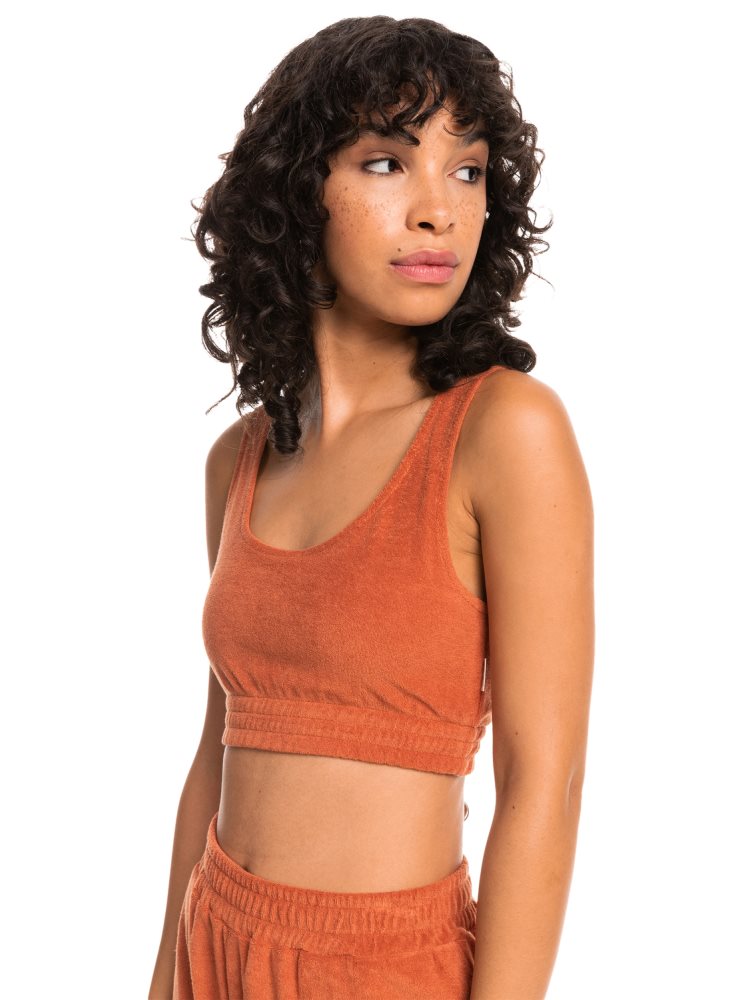 Orange Women's Roxy Threes Company Organic Cami Bralette Tanks | USA DWZR-37451