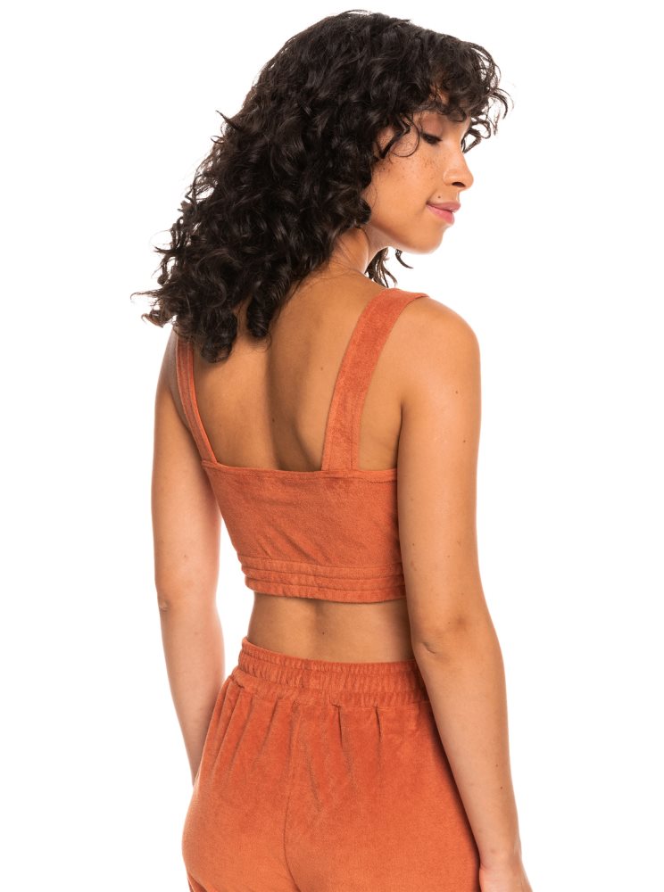 Orange Women's Roxy Threes Company Organic Cami Bralette Tanks | USA DWZR-37451