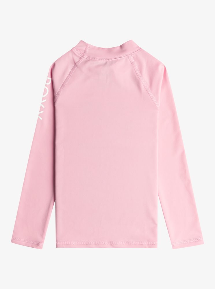 Pink Kids' Roxy 2-7 Whole Hearted Long Sleeve UPF 50 Rashguards | USA LFDN-28970