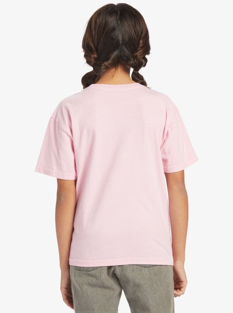 Pink Kids' Roxy 4-16 Endless Sunshine Oversized T Shirts | USA JMAO-36982