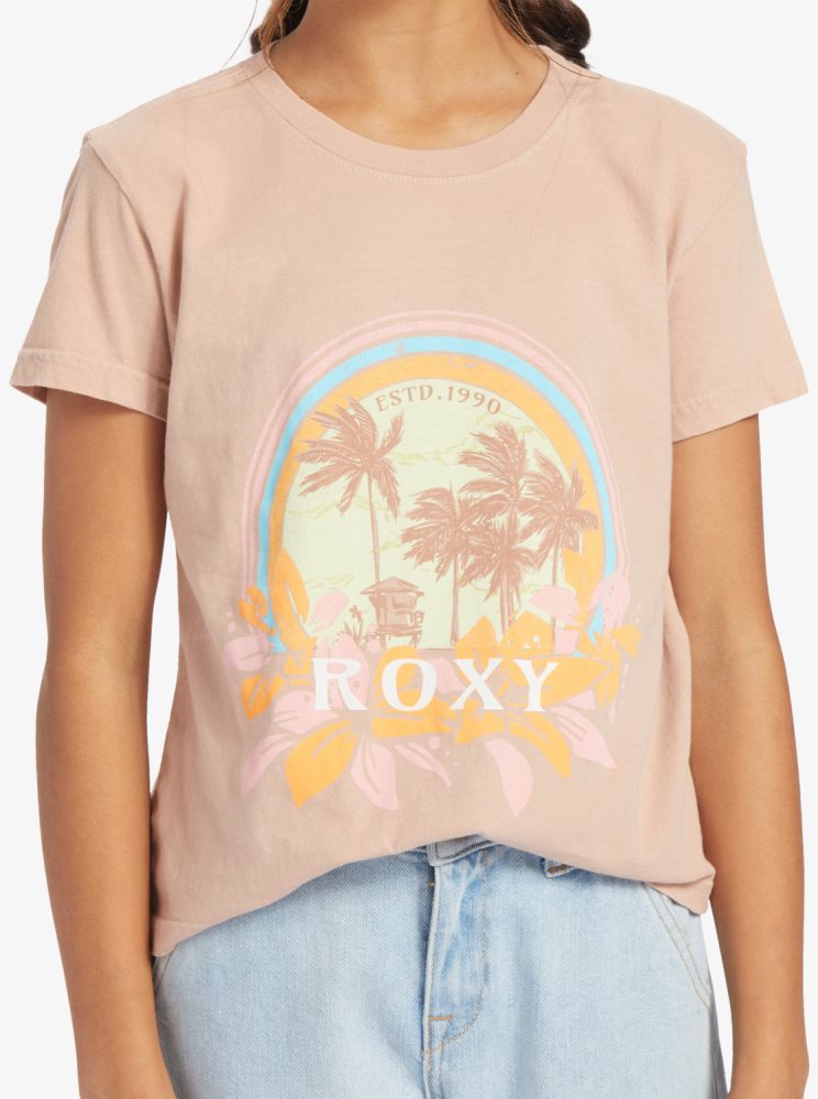 Pink Kids' Roxy 4-16 Haleiwa Moment T Shirts | USA LMNP-69184