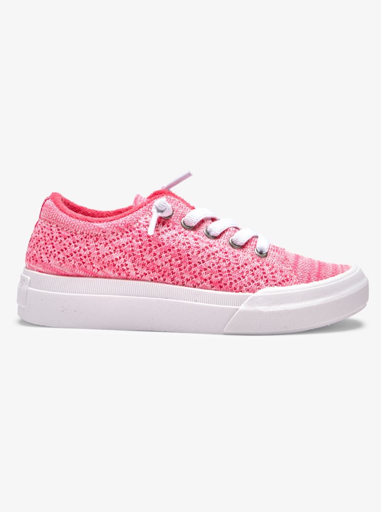 Pink Kids' Roxy 4-16 Rae Sneakers | USA NZQF-81794