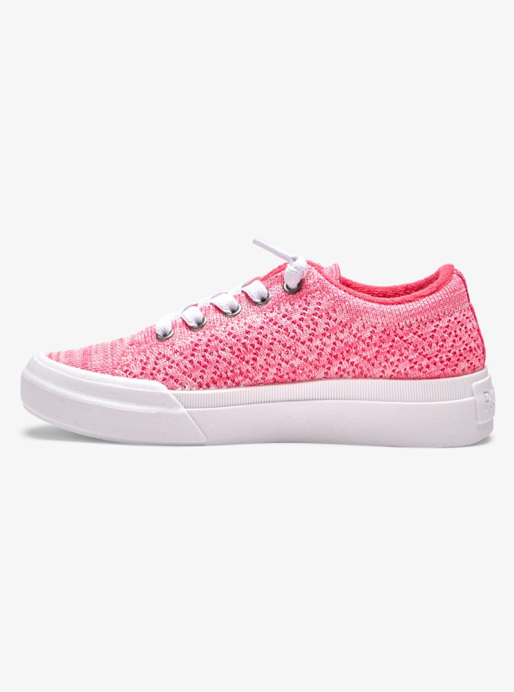 Pink Kids' Roxy 4-16 Rae Sneakers | USA NZQF-81794