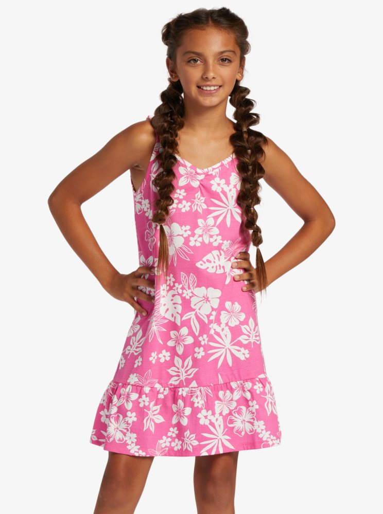 Pink Kids\' Roxy 4-16 The Good Direction Strappy Dress | USA NBFL-04398