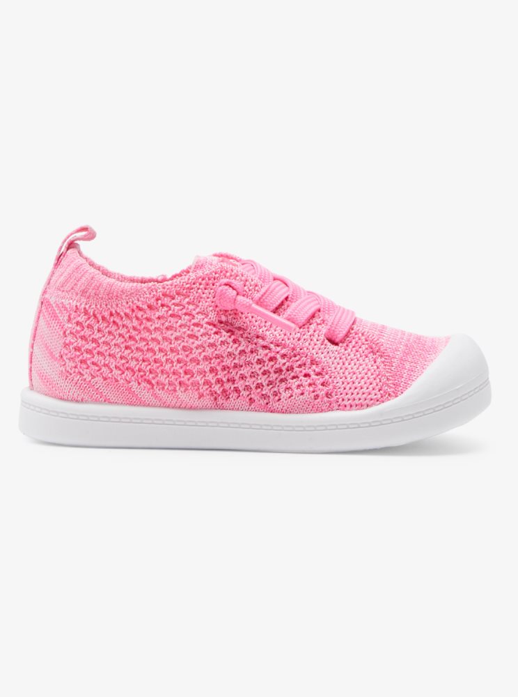 Pink Kids' Roxy Bayshore Closed Knit Sneakers | USA KIAM-91603