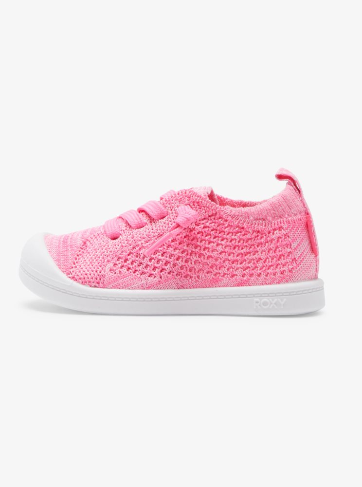 Pink Kids' Roxy Bayshore Closed Knit Sneakers | USA KIAM-91603