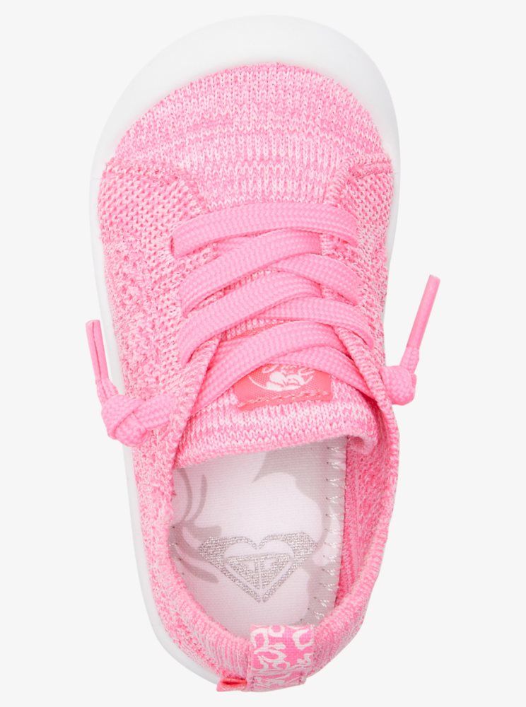 Pink Kids' Roxy Bayshore Closed Knit Sneakers | USA KIAM-91603