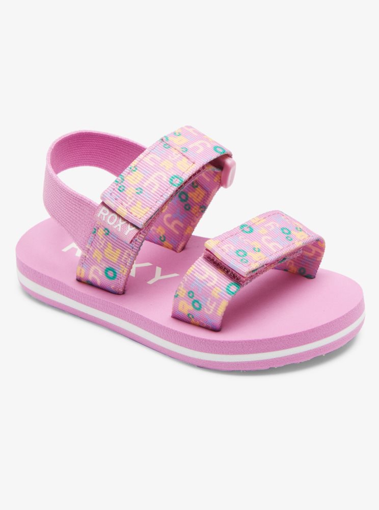 Pink Kids\' Roxy Cage Sandals | USA SVPZ-14620