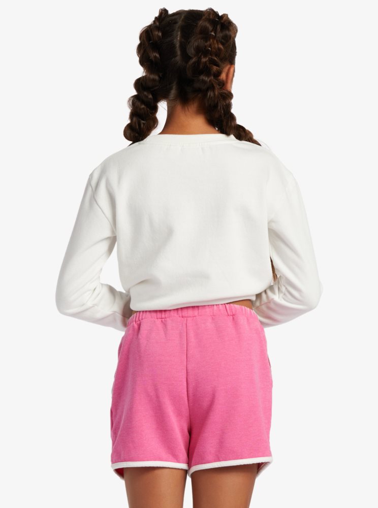 Pink Kids' Roxy Looking Back To Yesterday Sweat Shorts | USA SGOW-81460