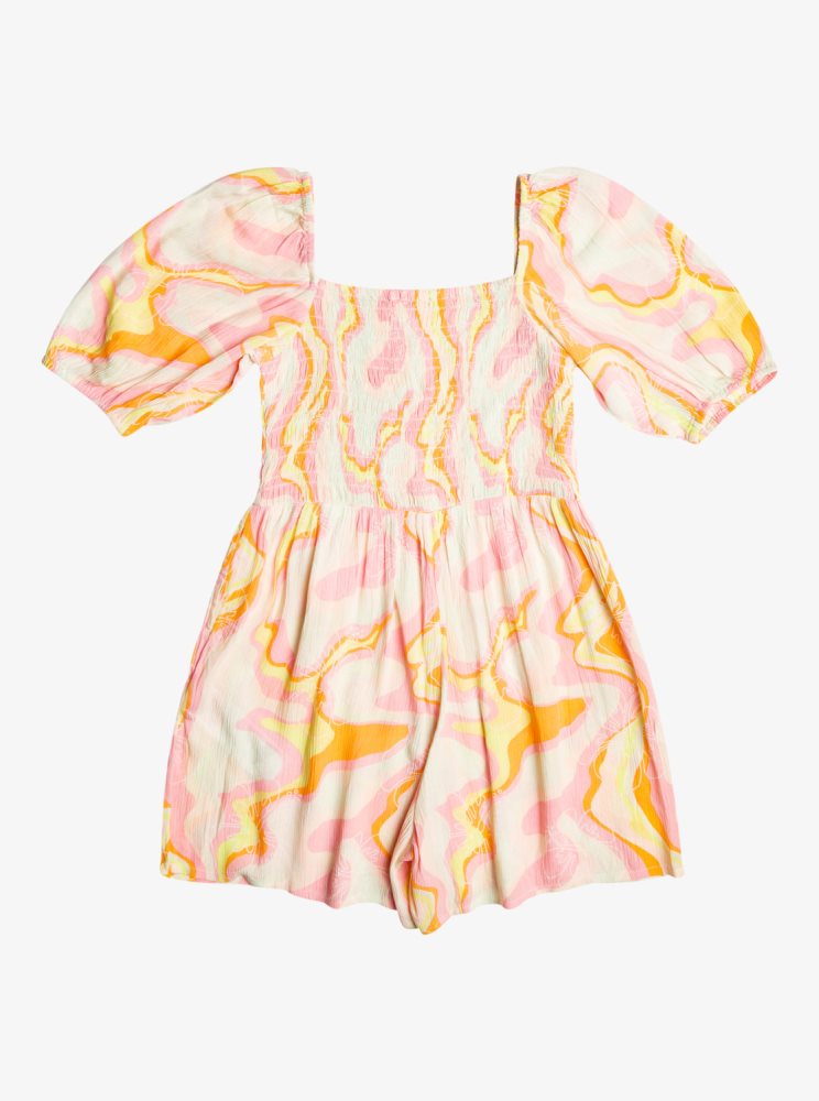 Pink Stripes Kids' Roxy A Friend Like You Rompers | USA WXRK-58629