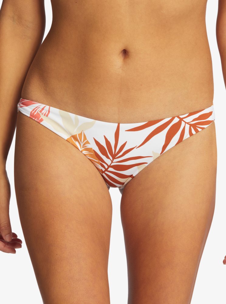 Pink Stripes Women's Roxy Printed Beach Classics Cheeky Bikini Bottoms | USA ANCS-67490