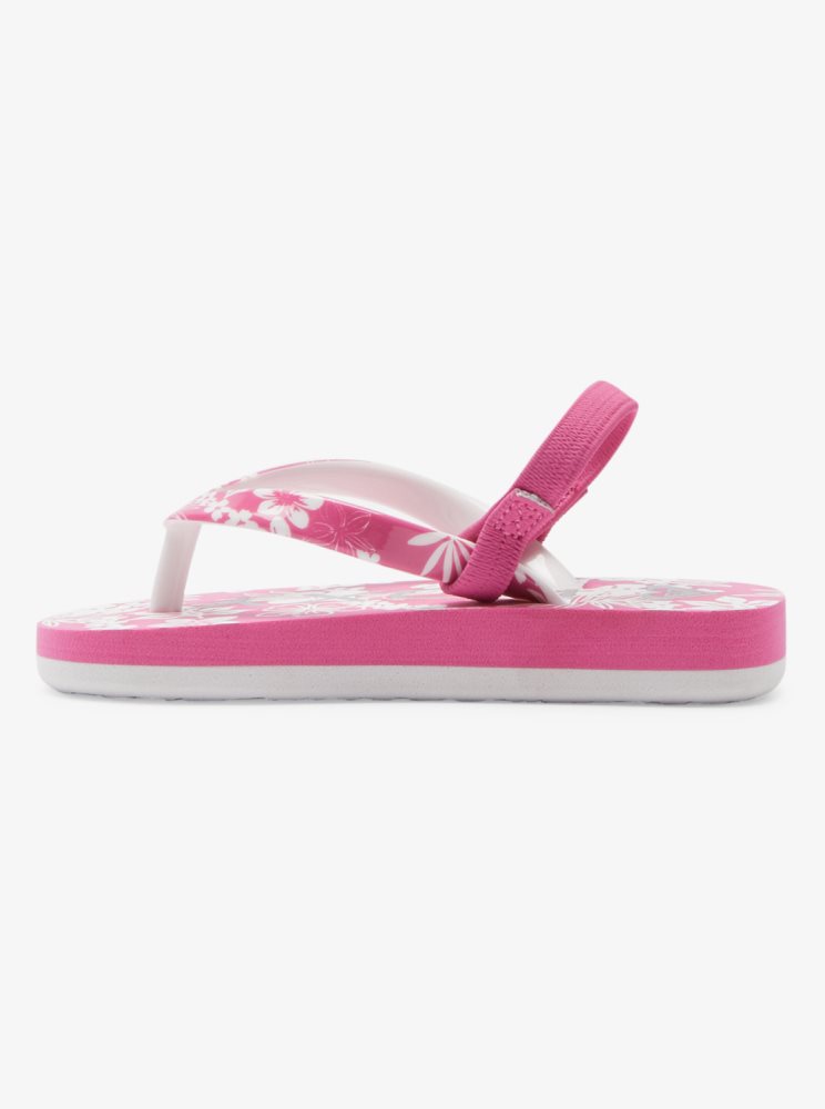 Pink / White Kids' Roxy Pebbles Sandals | USA MXSW-79485