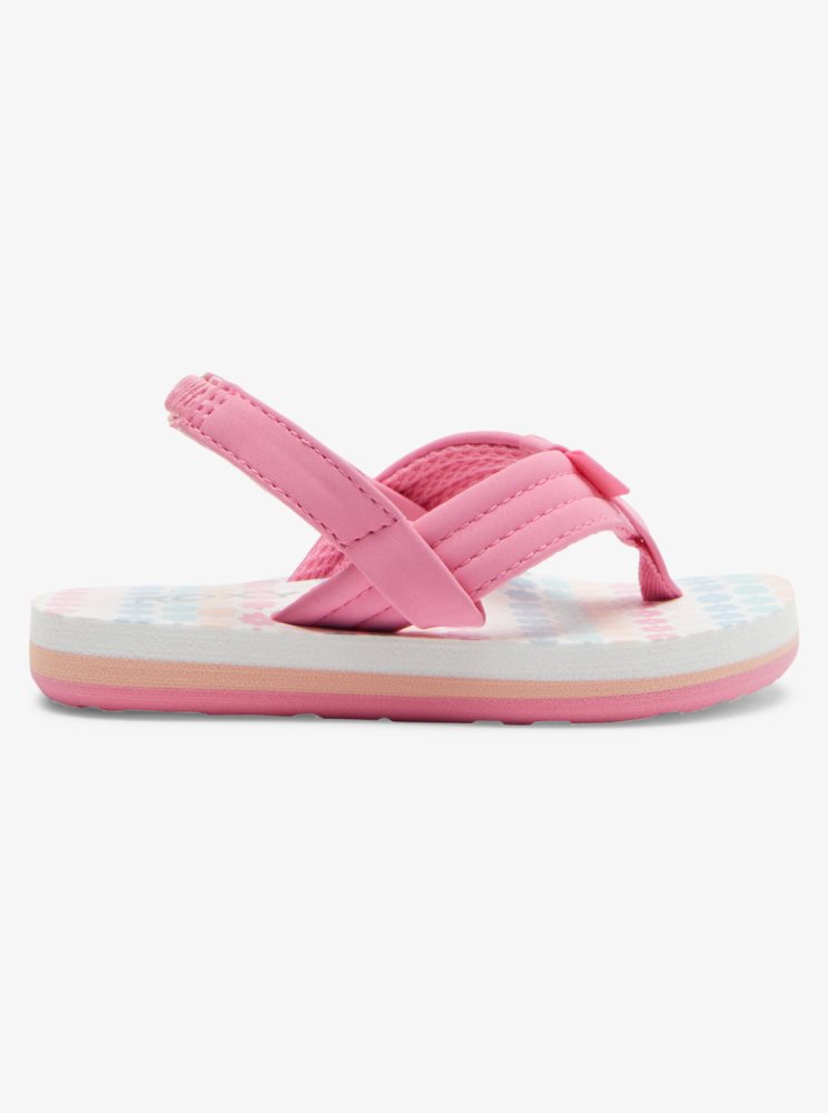 Pink / White Kids' Roxy Vista Loreto Sandals | USA IURE-17649