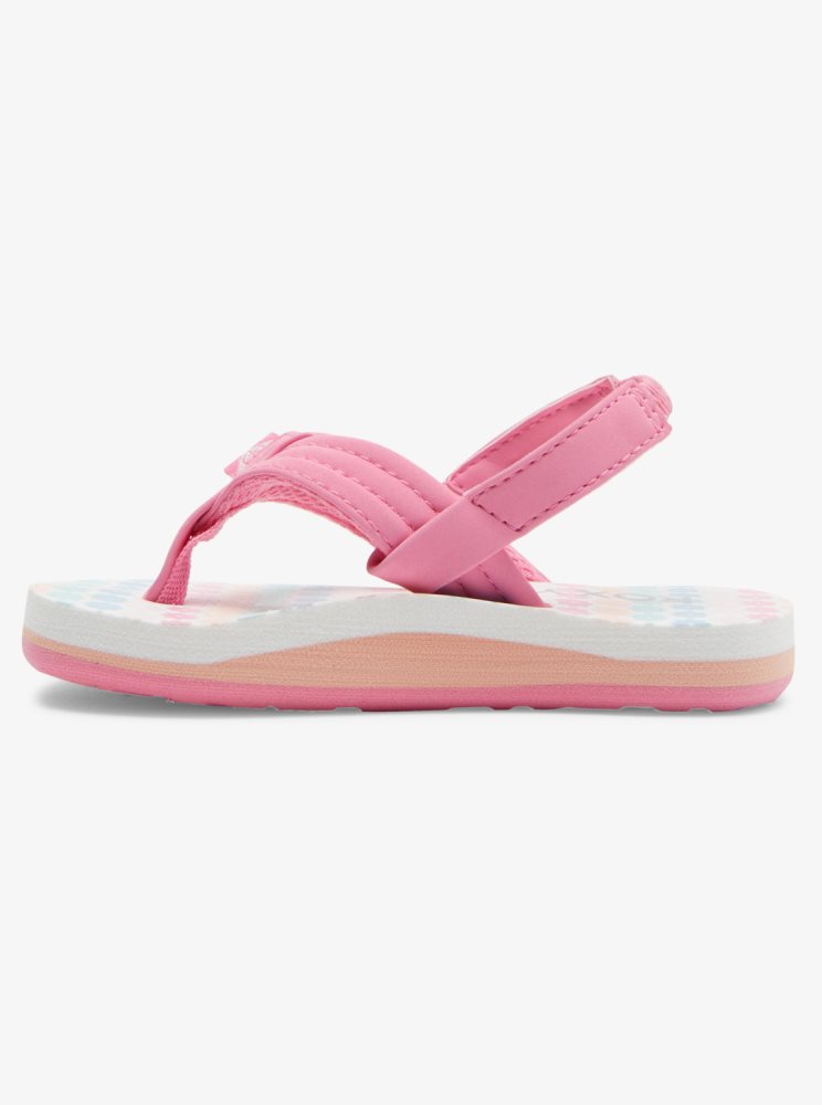 Pink / White Kids' Roxy Vista Loreto Sandals | USA IURE-17649