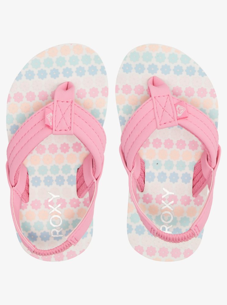 Pink / White Kids' Roxy Vista Loreto Sandals | USA IURE-17649