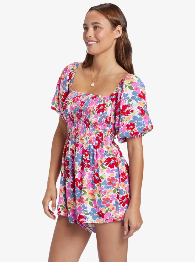 Pink Women's Roxy Barefoot Babe Rompers | USA AYMZ-98750