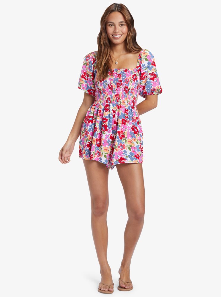 Pink Women's Roxy Barefoot Babe Rompers | USA AYMZ-98750