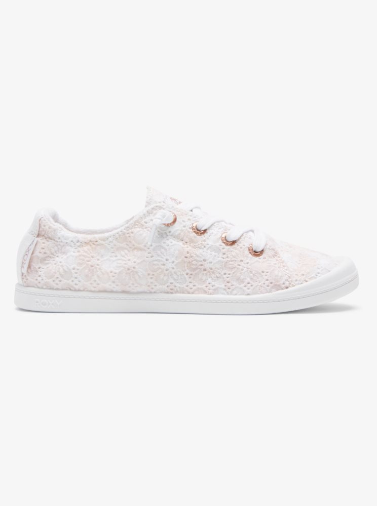 Pink Women's Roxy Bayshore Sneakers | USA LMSR-16549