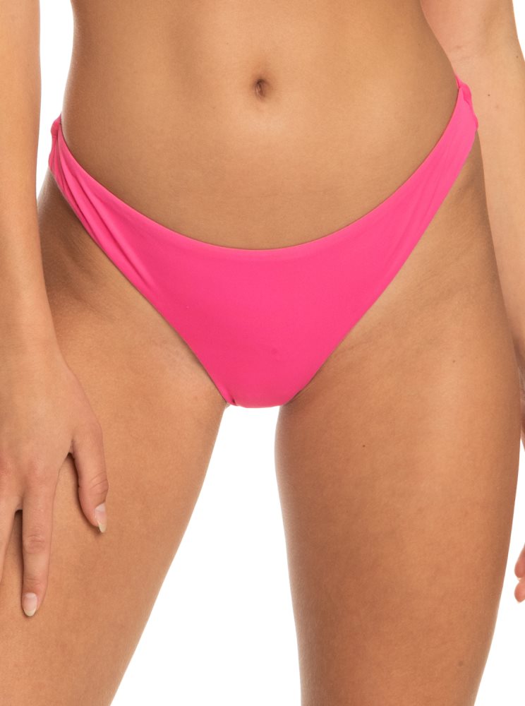 Pink Women's Roxy Beach Classics Cheeky Bikini Bottoms | USA XMNO-41236