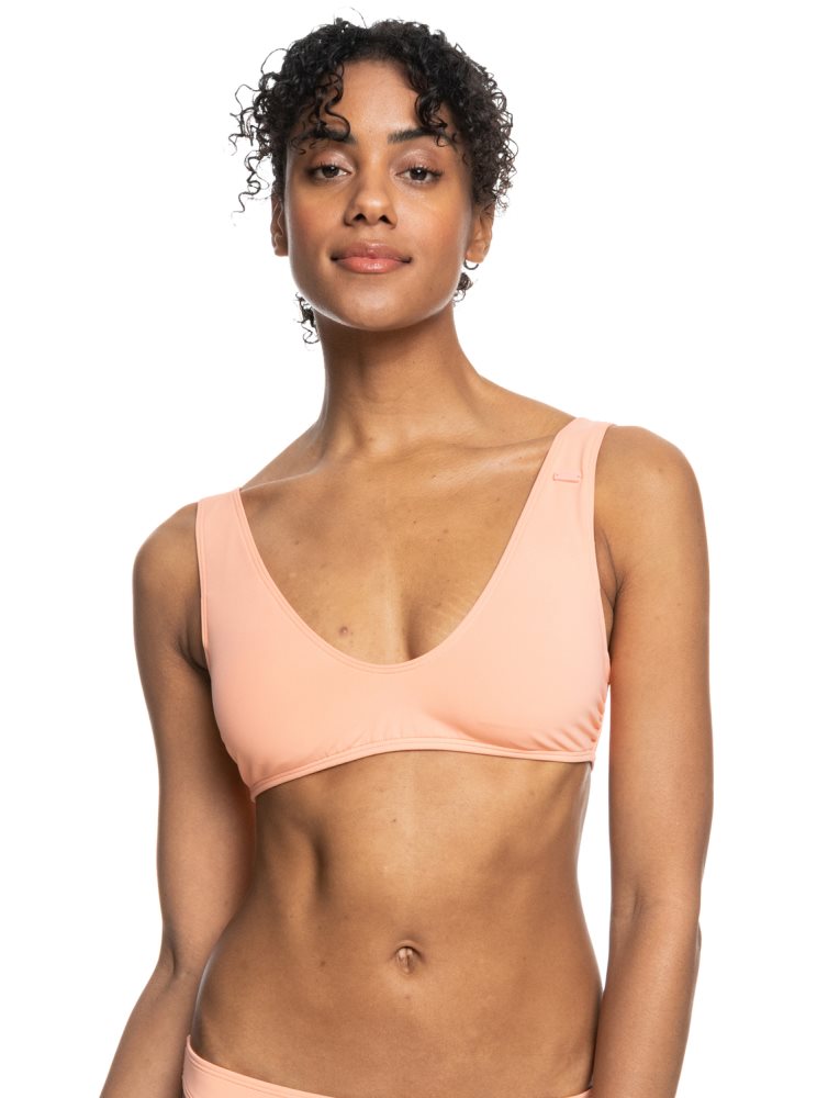 Pink Women's Roxy Beach Classics Elongated Triangle Bikini Tops | USA MDWF-19275