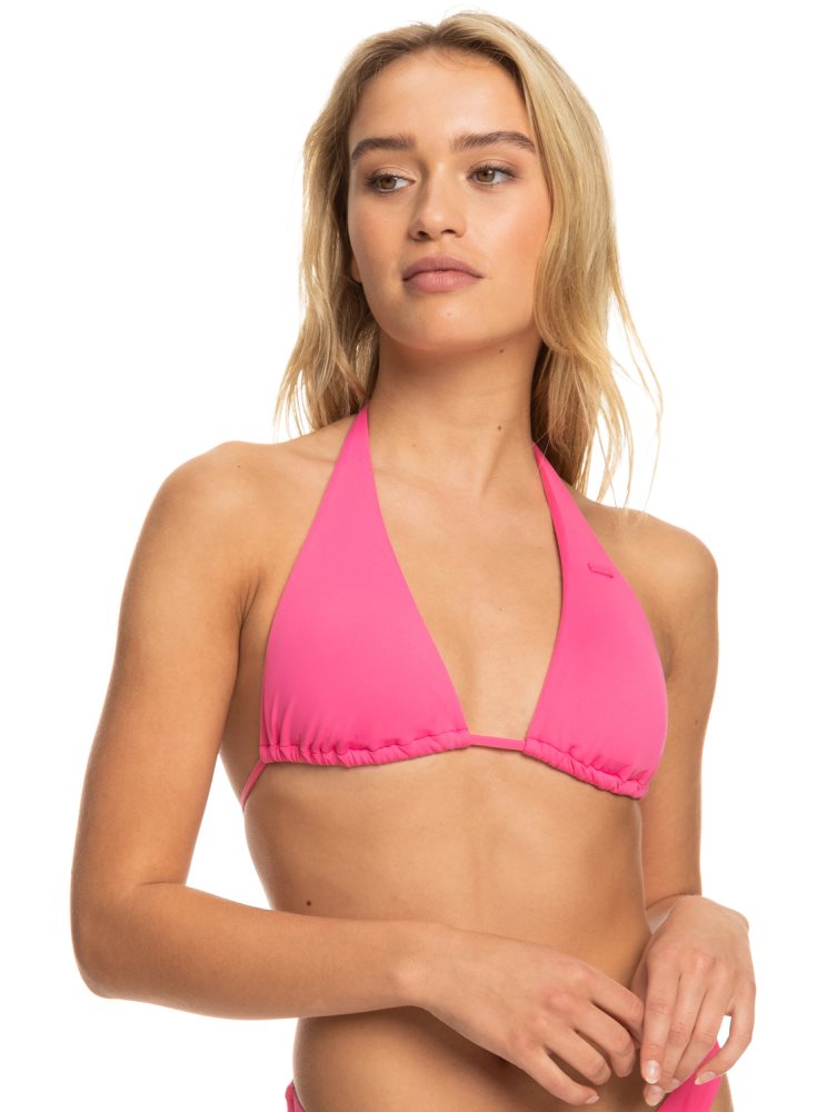 Pink Women\'s Roxy Beach Classics Tiki Triangle Bikini Tops | USA IFML-87901