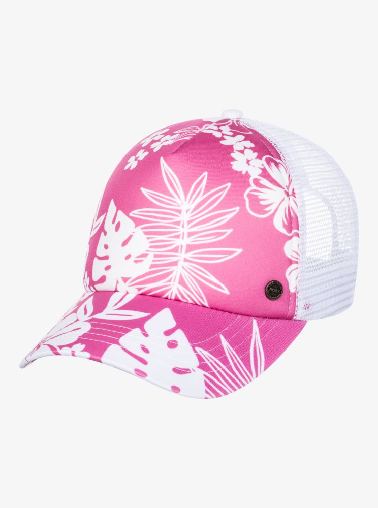 Pink Women's Roxy Beautiful Morning Trucker Hats | USA QYGF-65413