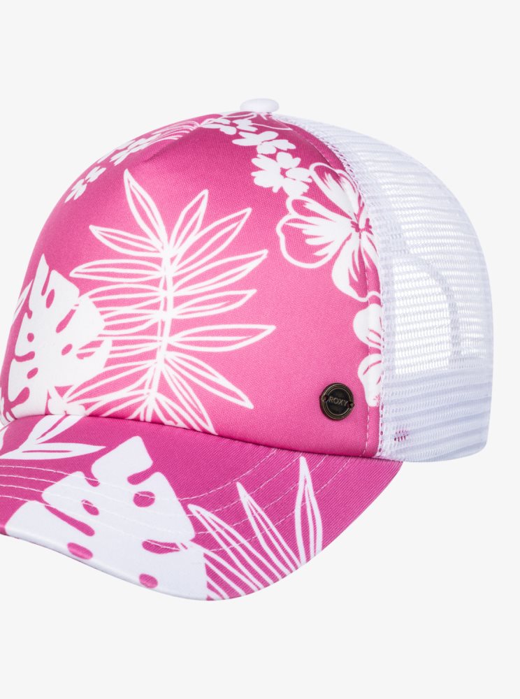 Pink Women's Roxy Beautiful Morning Trucker Hats | USA QYGF-65413