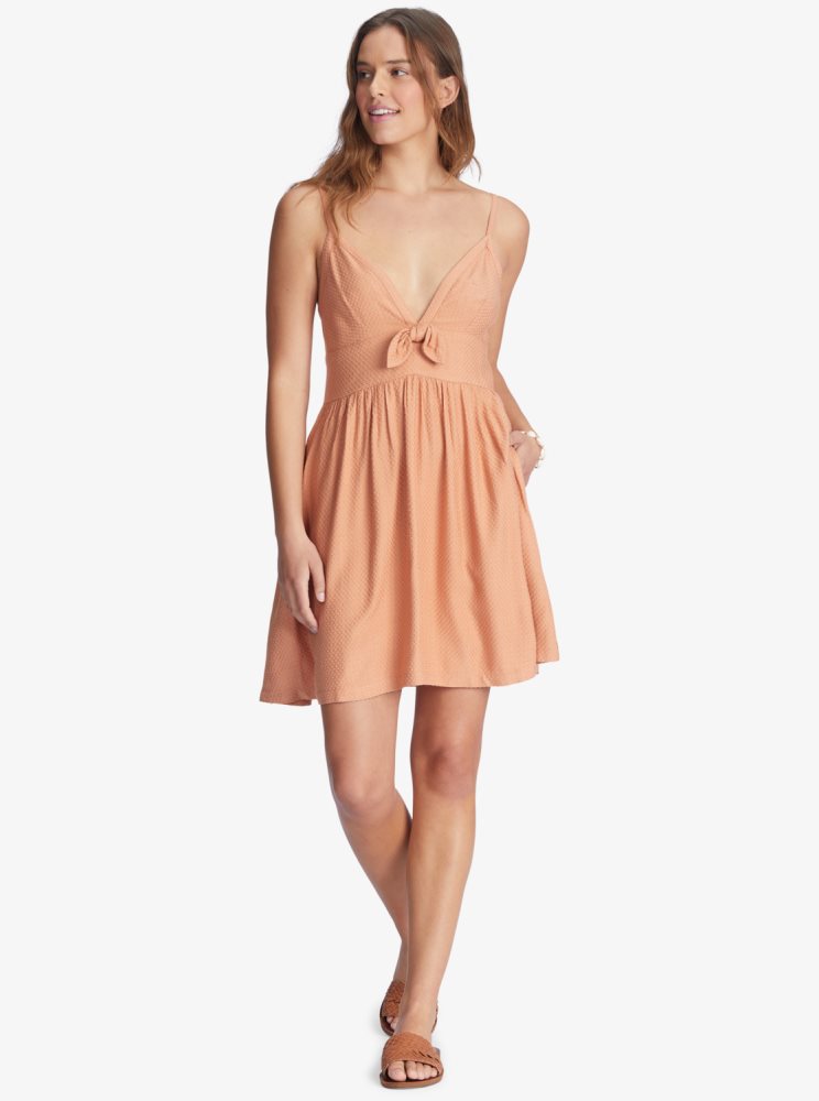 Pink Women's Roxy Bright Light Strappy Dress | USA GNXT-08753