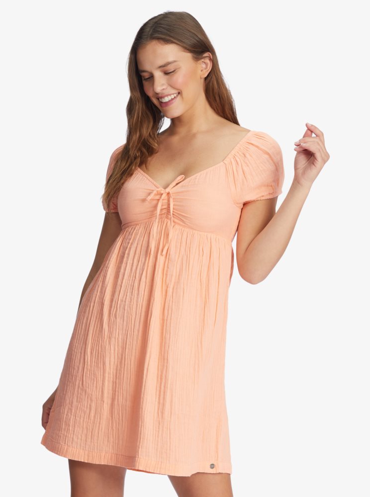 Pink Women's Roxy Clearwater Cove Mini Dress | USA RTXD-63908