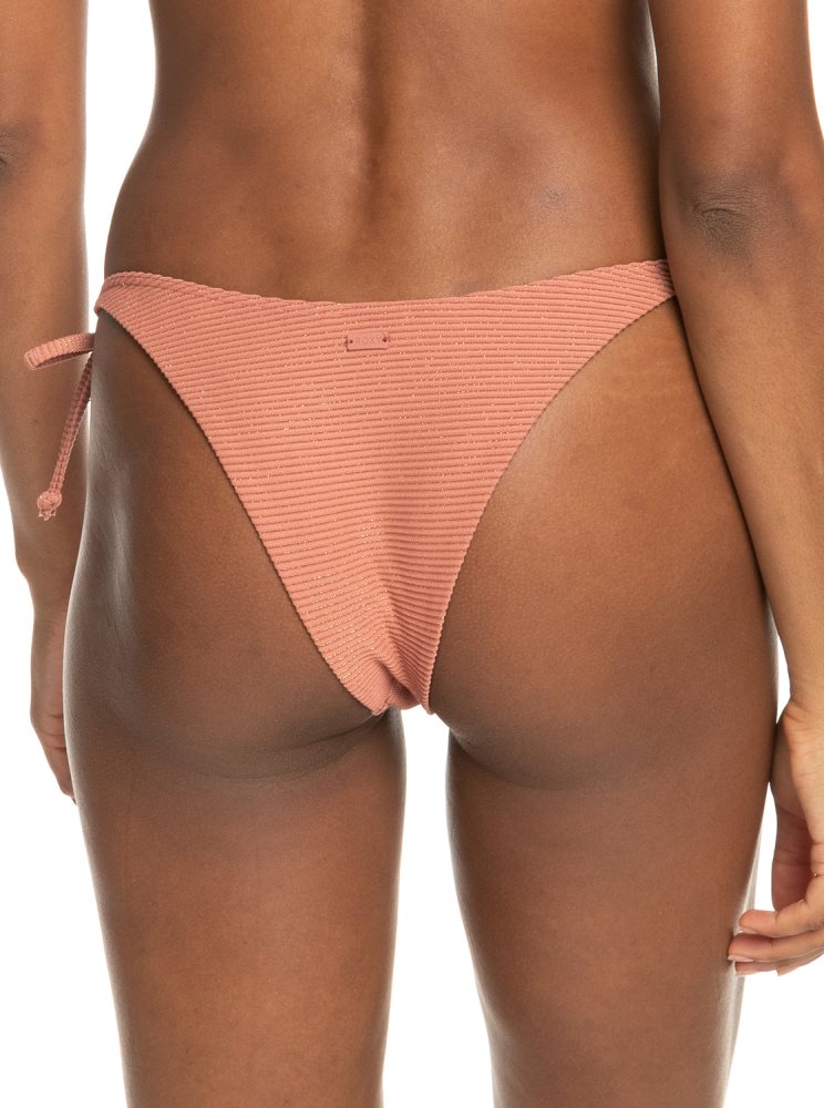 Pink Women's Roxy Coconut Crew Cheeky Bikini Bottoms | USA WVPL-01286